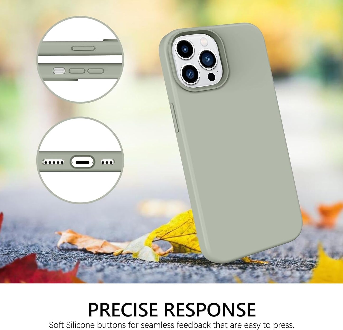 BENTOBEN for Iphone 14 Pro Max Case, Soft Silicone Gel Rubber Bumper Microfiber Lining Hard Back Shockproof Protective Phone Cover for Iphone 14 Pro Max 6.7", Copper Green  BENTOBEN   