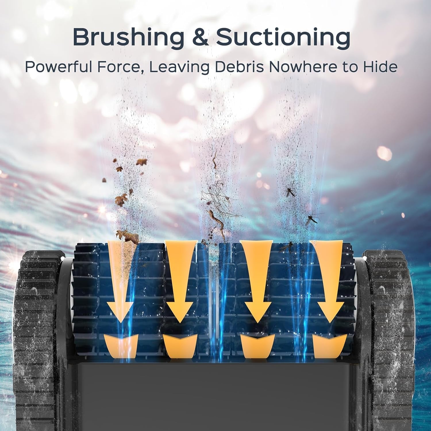 (2024 New) WYBOT C1 Pro Robotic Pool Cleaner Vacuum with APP, Manual Mode Switching & Wall Climbing, 65W Suction Power, 150 Mins, 1614 Sq.Ft, Intelligent Route Planning, Ideal for Inground Pools