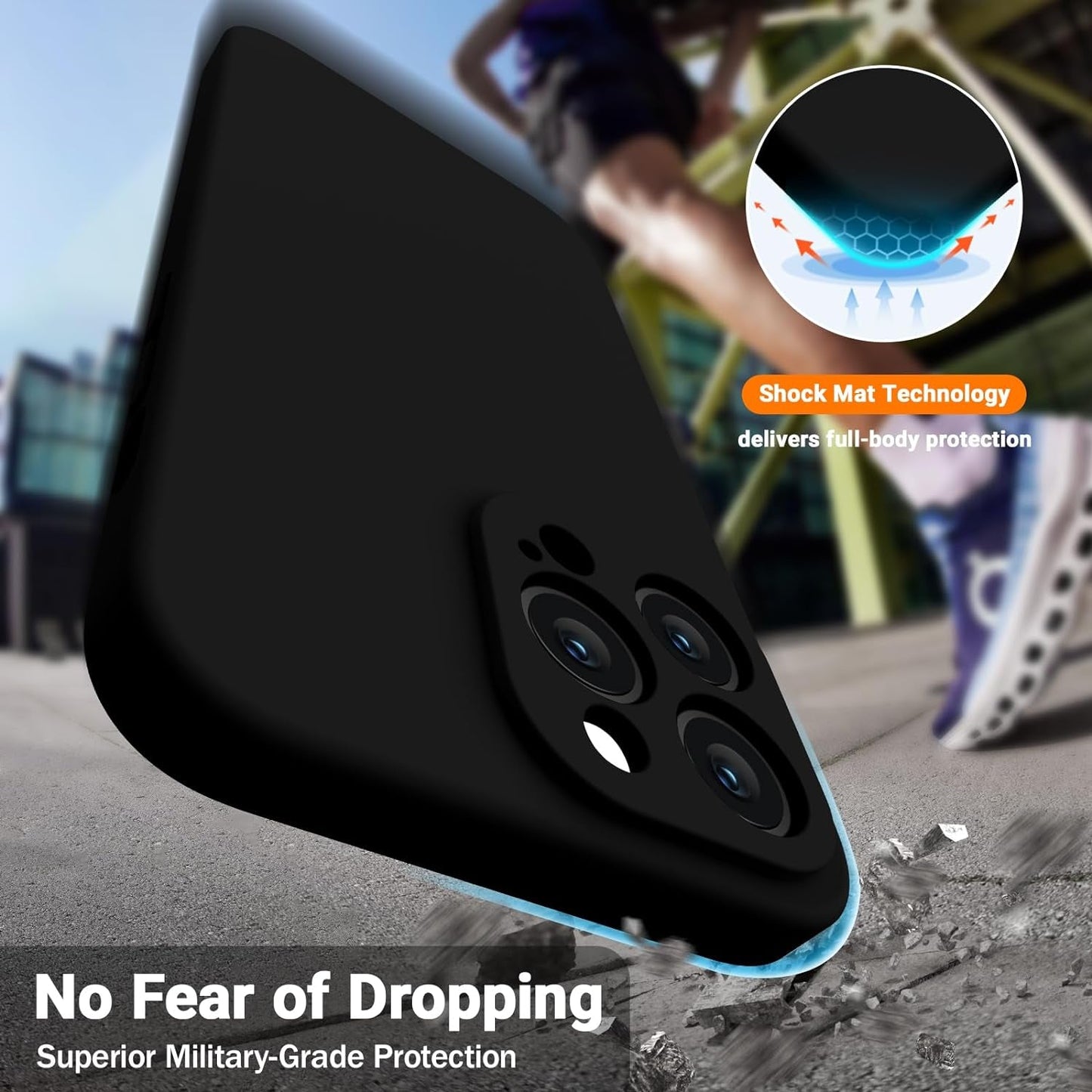 AOTESIER for Iphone 14 Pro Max Case, [Stronger Camera Protection] Silicone Iphone 14 Pro Max Phone Case with [2 Screen Protectors], Shockproof Anti-Scratch Lining Protective Cover, 6.7", Black  AOTESIER   