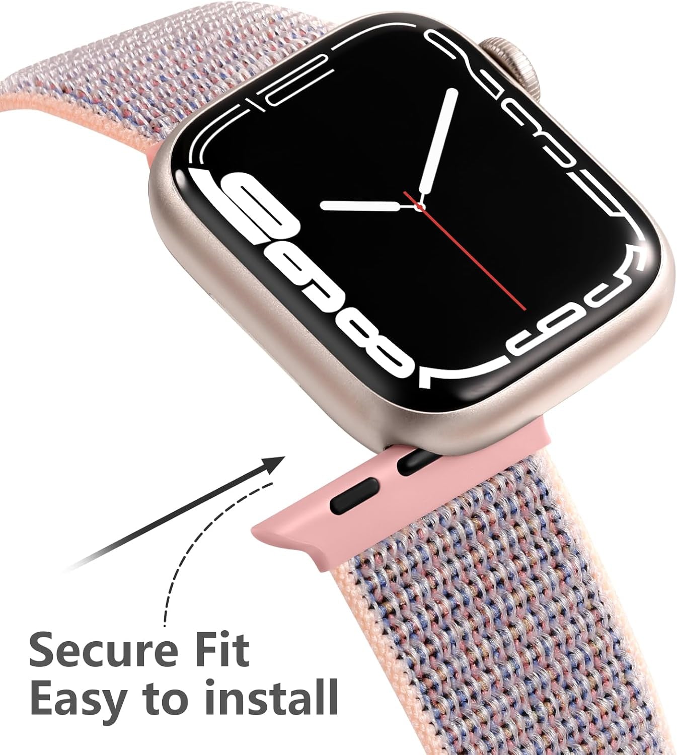 6 Pack Soft Nylon Sport Loop Bands Compatible with Apple Watch 38Mm 40Mm 41Mm 42Mm 44Mm 45Mm 49Mm for Women Men, Adjustable Braided Hook and Loop Straps for Iwatch Series 9 8 7 6 5 4 3 2 1 SE Ultra