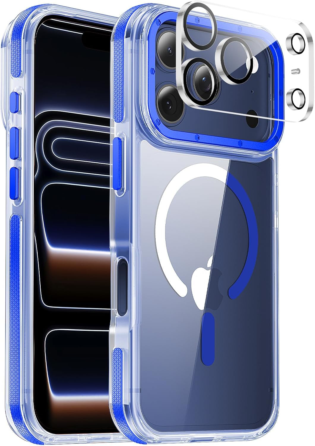 For Iphone 17 Pro Max Case with Camera Lens Protector[10Ft Military-Grade Protection] Compatible with Fit Magsafe Shockproof Slim Thin Cover Case for Iphone 17 Pro Max 6.9 Inch, Orange Bumper