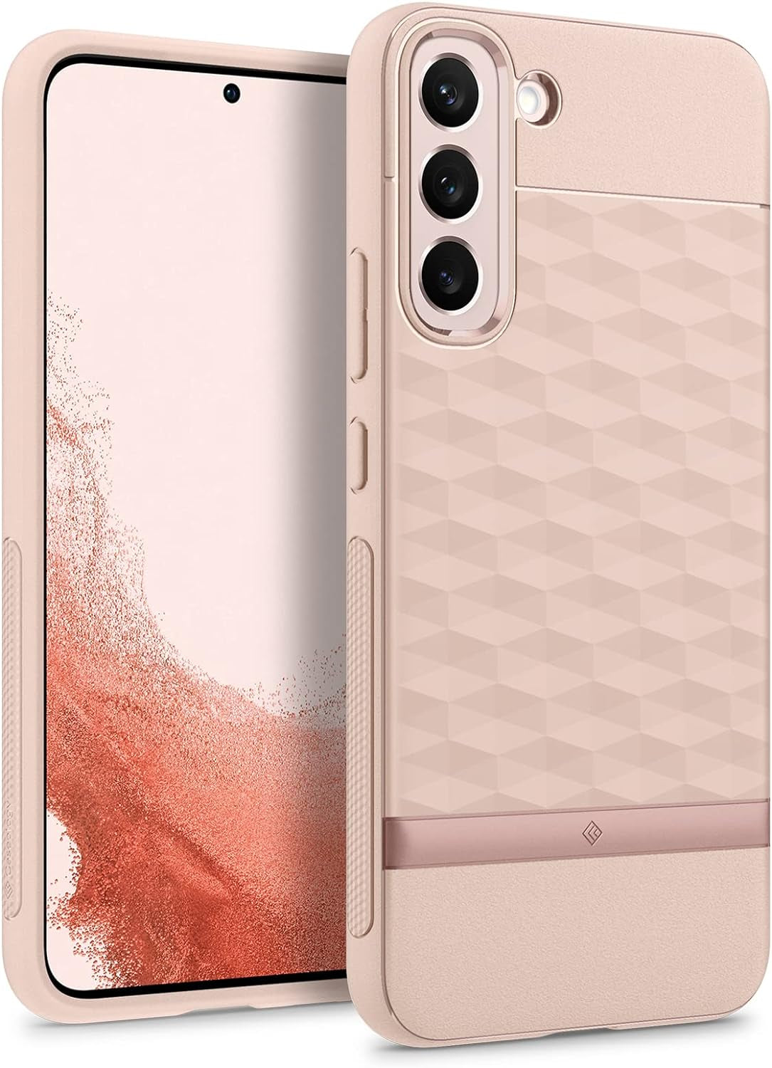 Caseology Parallax for Galaxy S22 Case, Enhanced Ergonomic Design - Indi Pink