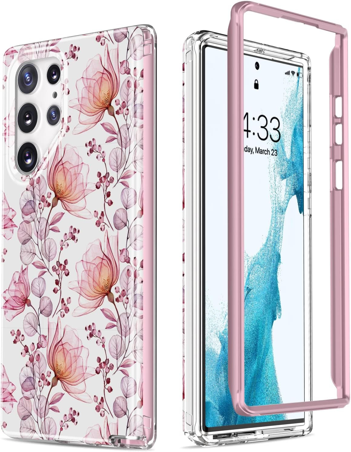 Esdot Compatible with Samsung Galaxy S22 Ultra Case,Passing 21Ft Drop Test,With Fashion Designs for Women Girls,Protective Phone Case for Galaxy S22 Ultra 6.8" Elegant Purple Marble