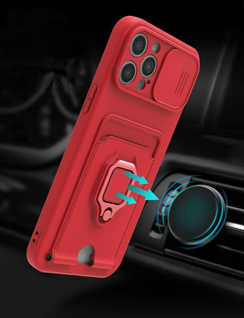 Crossbody Strap Case for Samsung Galaxy A53 5G with Card Holder Magnetic Ring Kickstand, Adjustable Lanyard Silicone Shockproof Protective Camera Cover for Samsung Galaxy A53 5G 6.5". Black