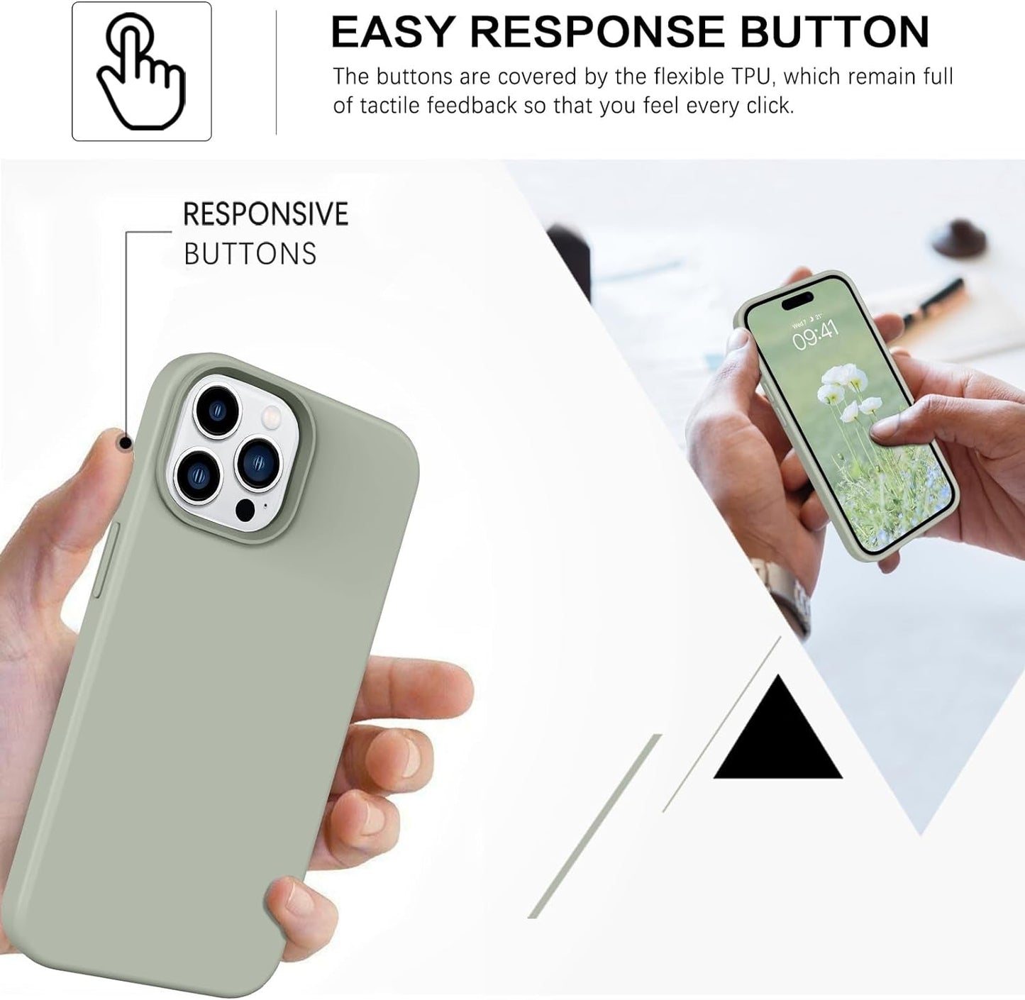 BENTOBEN for Iphone 14 Pro Max Case, Soft Silicone Gel Rubber Bumper Microfiber Lining Hard Back Shockproof Protective Phone Cover for Iphone 14 Pro Max 6.7", Copper Green  BENTOBEN   