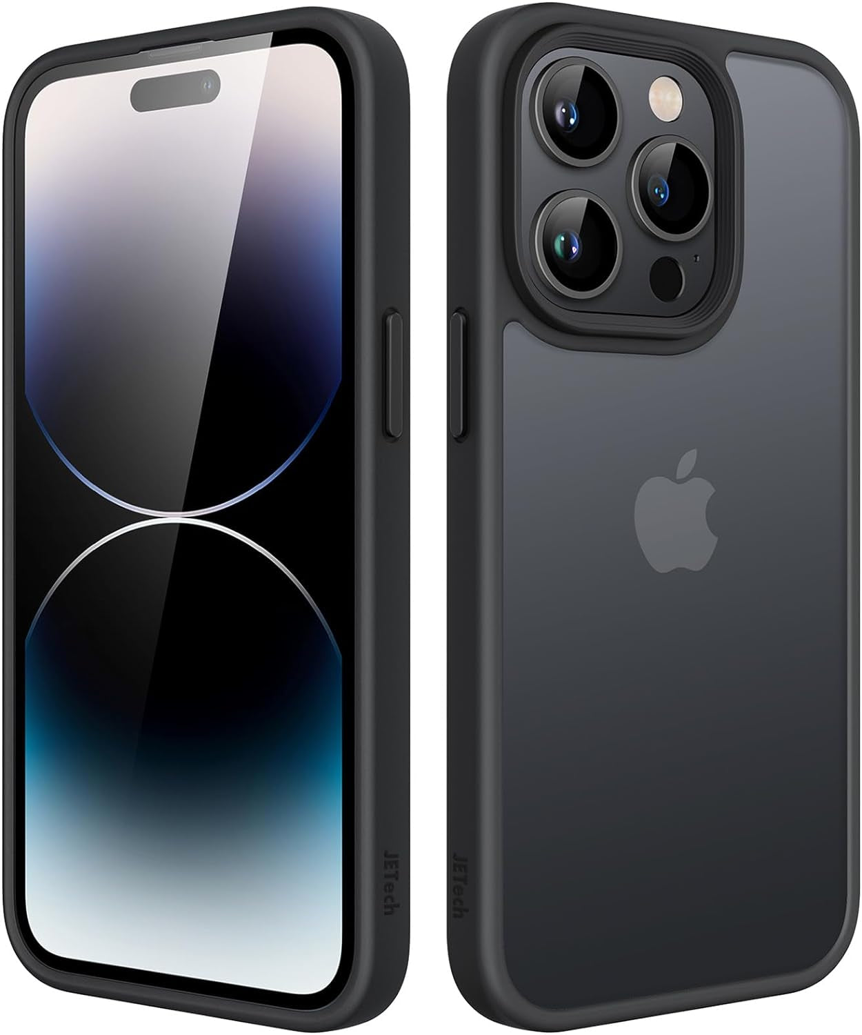 Jetech Matte Case for Iphone 14 Pro 6.1-Inch, Shockproof Military Grade Drop Protection, Frosted Translucent Back Phone Cover, Anti-Fingerprint (Deep Purple)  JETech Black  