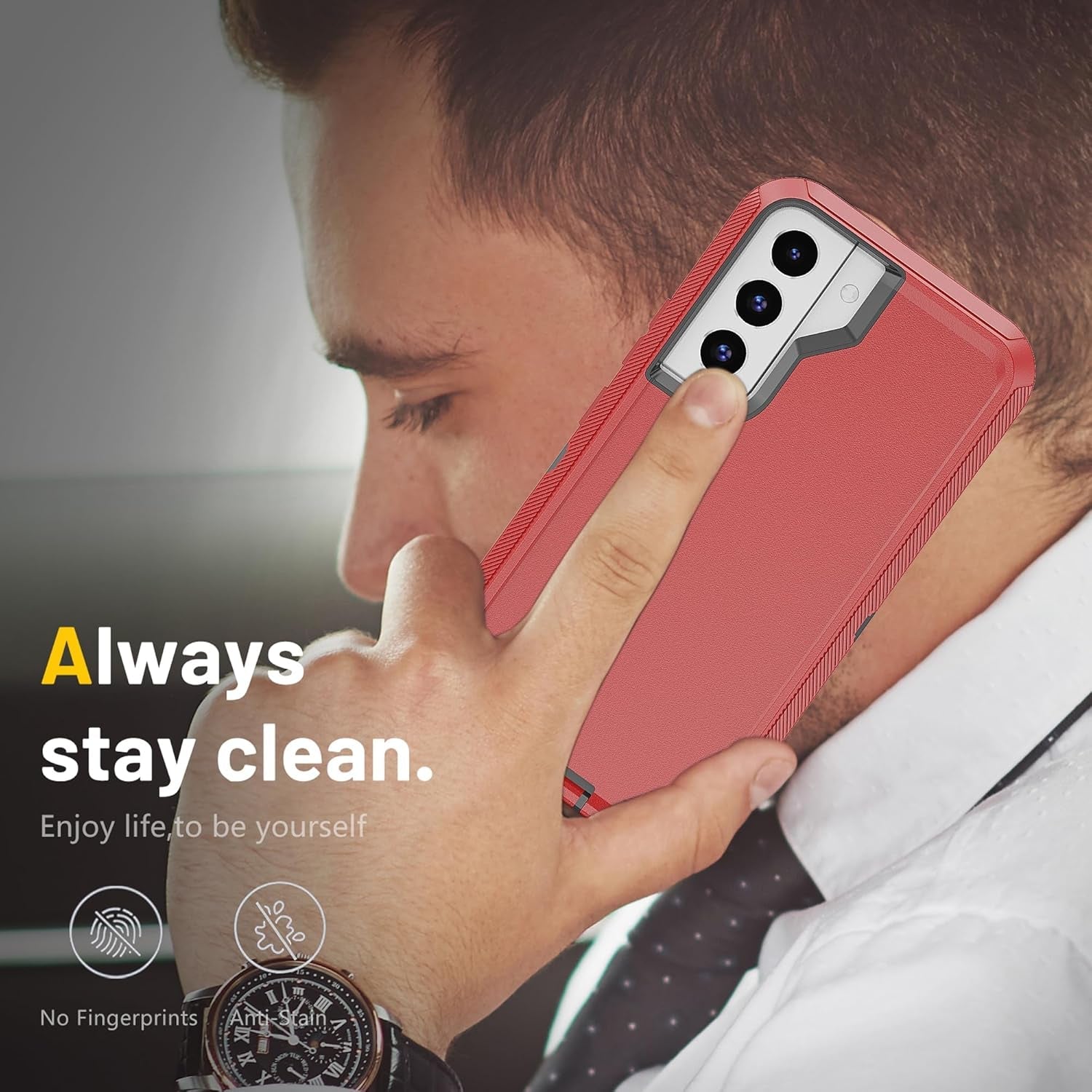 AYMECL for S22+ Case,Galaxy S22+ Case,Samsung S22+ Case [Military Grade] 3 in 1 Full Body Shockproof Dust/Drop Proof Heavy Duty Protection Cover,For Samsung Galaxy S22 plus 6.6 Inch,Black+Red