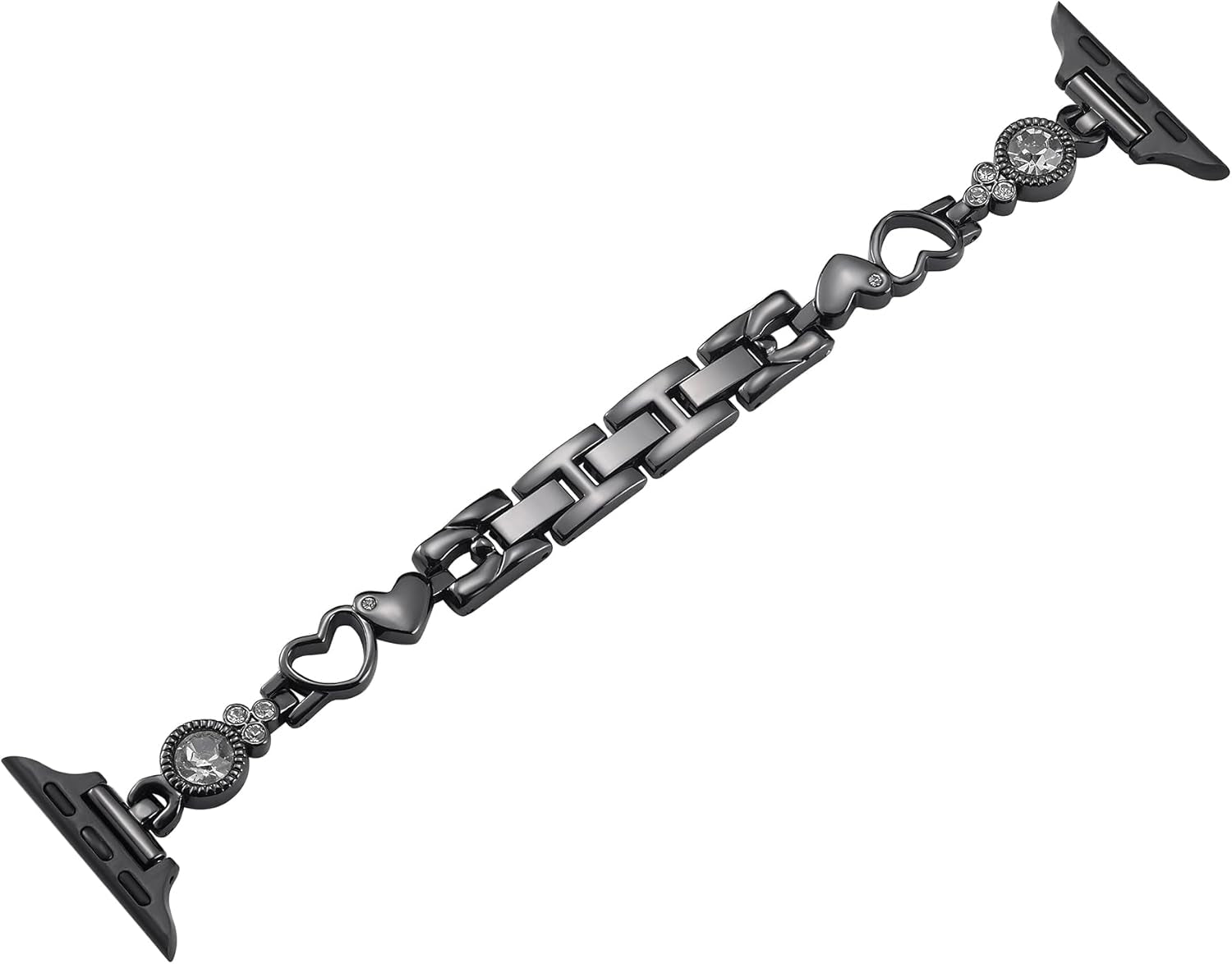 Bling Diamond Metal Bands Compatible with Apple Watch Band 38Mm 40Mm 41Mm 42Mm 44Mm 45Mm 49Mm, Women Jewelry Strap Dressy Heart Bracelet for Iwatch Series 9 8 7 6 5 4 3 2 1 SE Ultra