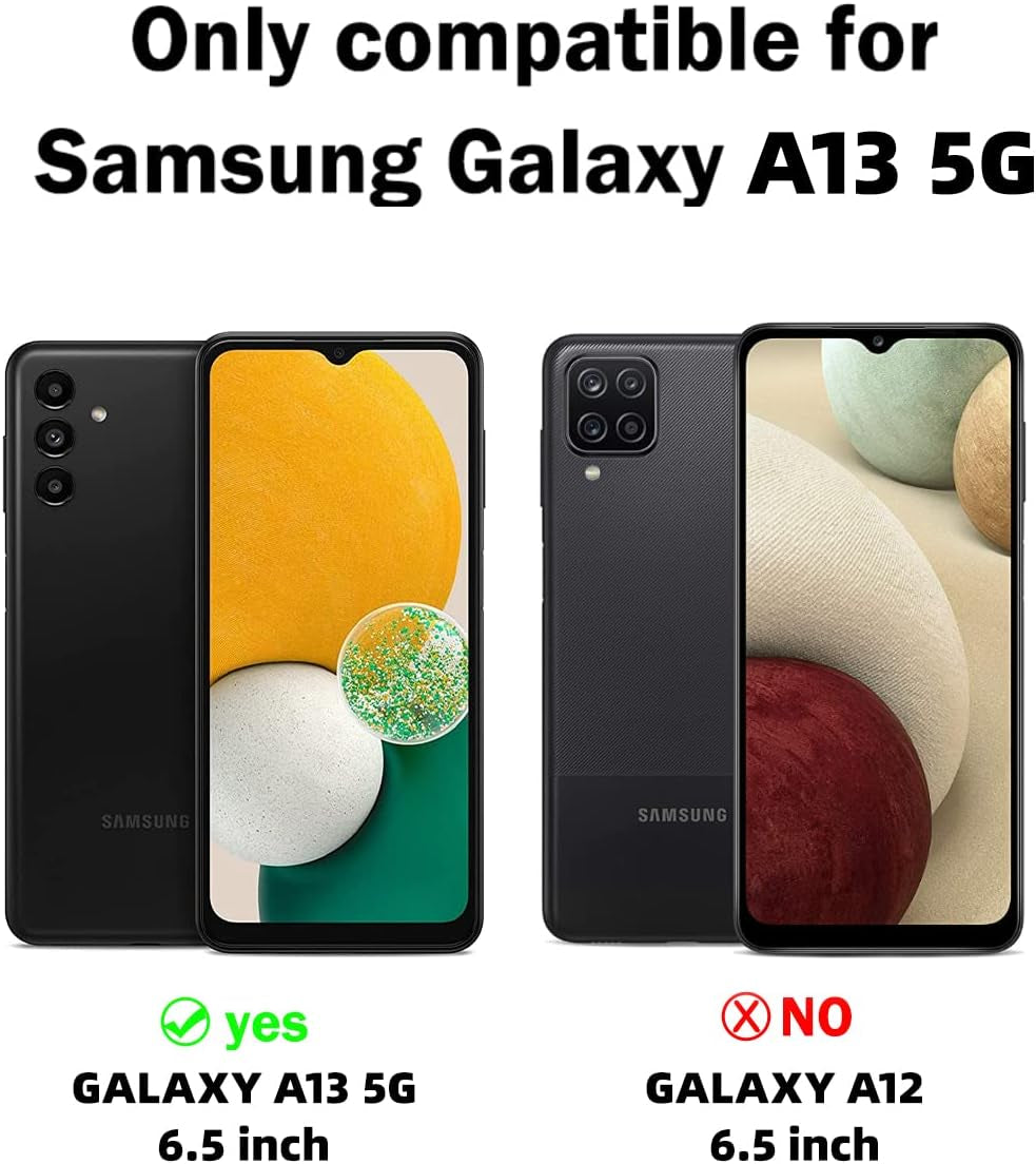 For Samsung Galaxy A13 Case, Slim Fit Glow in the Dark Hybrid Hard PC Soft TPU Bumper Shockproof Drop Protective Girls Women Men Phone Cover for Samsung Galaxy A13 5G Case.-6.5" Inch. Blue