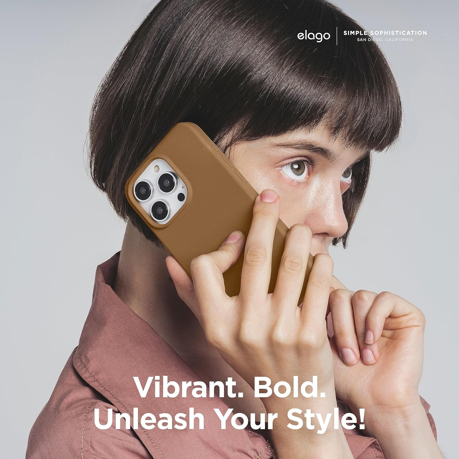 Elago Compatible with Iphone 15 Pro Case, Liquid Silicone Case, Full Body Protective Cover, Shockproof, Slim Phone Case, Anti-Scratch Soft Microfiber Lining, 6.1 Inch (Brown)  elago   