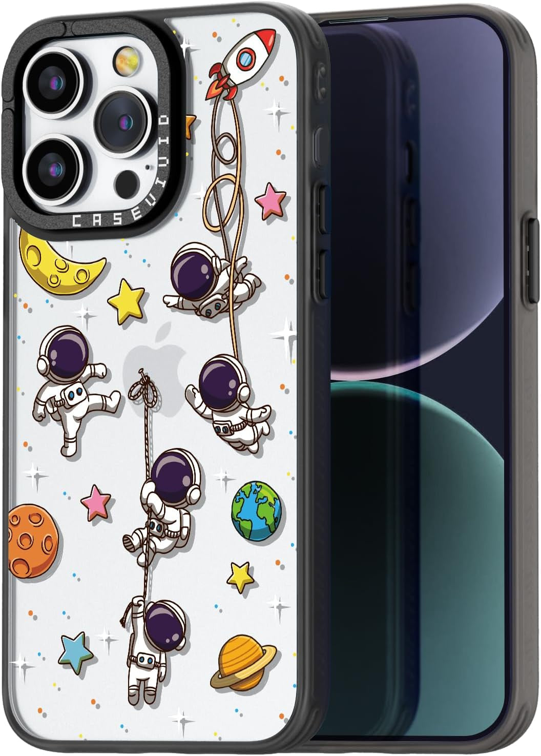 Casevivid Compatible for Iphone 15 Pro Case Cute Aesthetic - Durable Fashion Funny Phone Case - Girly Butterfly Pattern Print Cover Design for Woman Girl 6.1 Inches Black  CASEVIVID Astronaut Basic 