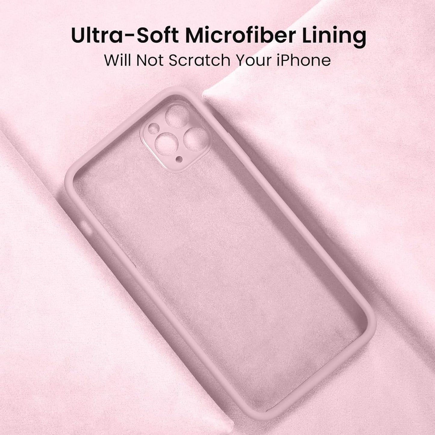 Firenova for Iphone 14 Pro Case, Silicone Upgraded [Camera Protection] Phone Case with [2 Screen Protectors], Soft Anti-Scratch Microfiber Lining Inside, 6.1 Inch,Chalk Pink  FireNova   