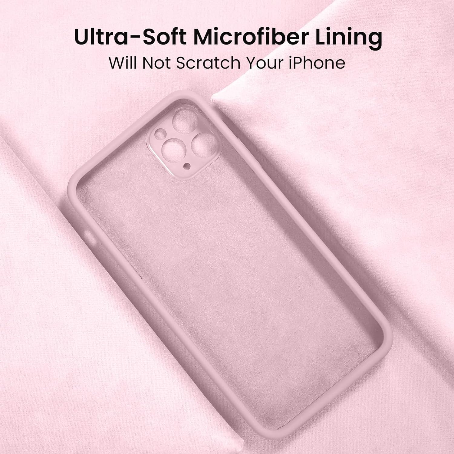 Firenova for Iphone 14 Pro Case, Silicone Upgraded [Camera Protection] Phone Case with [2 Screen Protectors], Soft Anti-Scratch Microfiber Lining Inside, 6.1 Inch,Chalk Pink  FireNova   