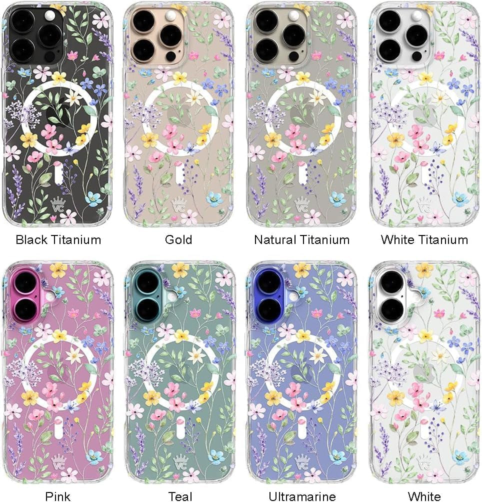 VELVET CAVIAR Case for Iphone 17 Pro Max | Compatible with Magsafe | 10Ft Drop Tested | Cute Girly Protective Designer Cases for Women | Enchanted Floral Wildflowers