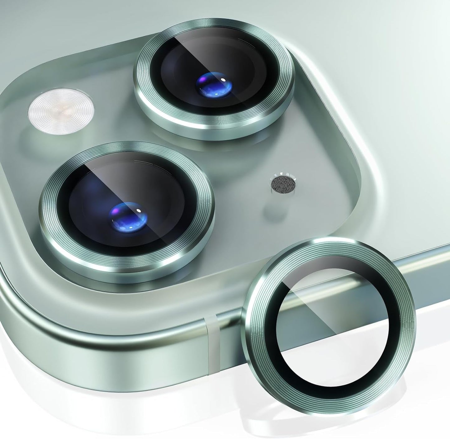 Choiche Compatible for Iphone 15 /Iphone 15 plus Camera Lens Protector Bling, 9H Tempered Glass Camera Cover Screen Protector Metal Ring Decoration Accessories (Glitter-Pink)  Choiche   