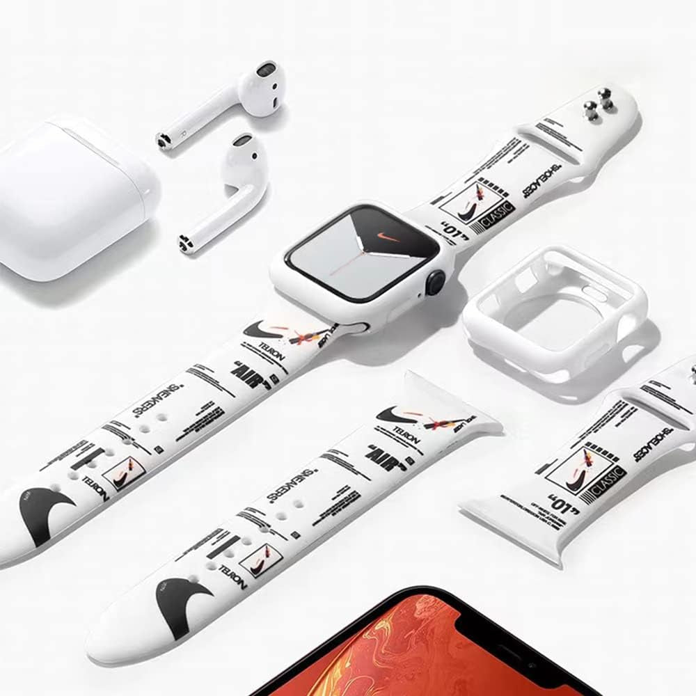 2 Pack Sport Silicone Band Compatible with Apple Watch Band 38Mm 40Mm 41Mm 42Mm 44Mm 45Mm 49Mm Iwatch Ultra 2/Ultra Series 9/8/7/6/5/4/3/2/1 Women Men