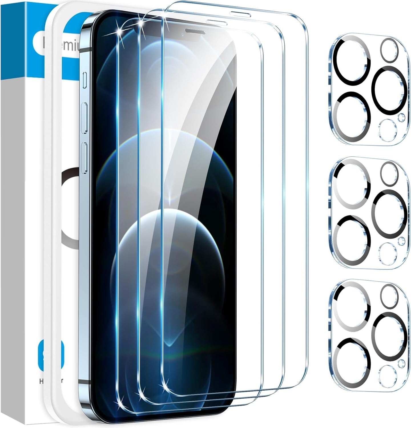 Fotbor [2+3 Pack for Samsung Galaxy S24 plus Screen Protector and Camera Lens Protector, [Dust-Free] Easy Installation, Fingerprint Unlocking Support, 6.7 Inch Tempered Glass, Case Friendly HD Clear