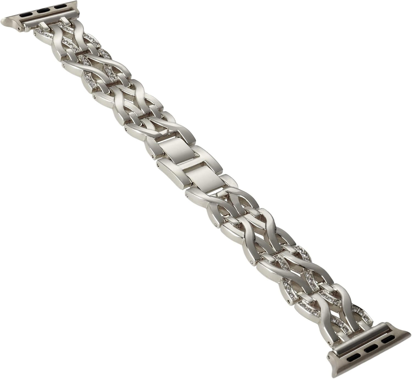 Bling Crystal Metal Bands Compatible with Apple Watch Band 38Mm 40Mm 41Mm 42Mm 44Mm 45Mm 49Mm, Dressy X-Link Strap Jewelry Bracelet for Iwatch Series 9 8 7 6 5 4 3 2 1 SE Ultra