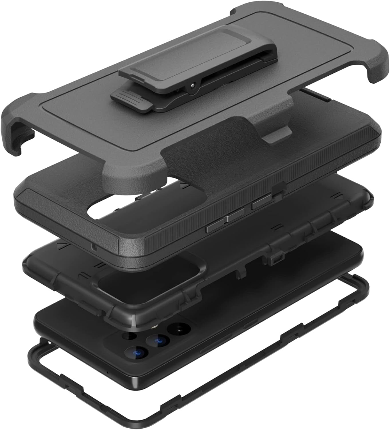 Compatible with Samsung Galaxy A53 5G Case, with Belt Clip Holster Heavy Duty Rugged Shockproof Full Body Protection Kickstand Phone Case for Samsung Galaxy A53 5G (Black)