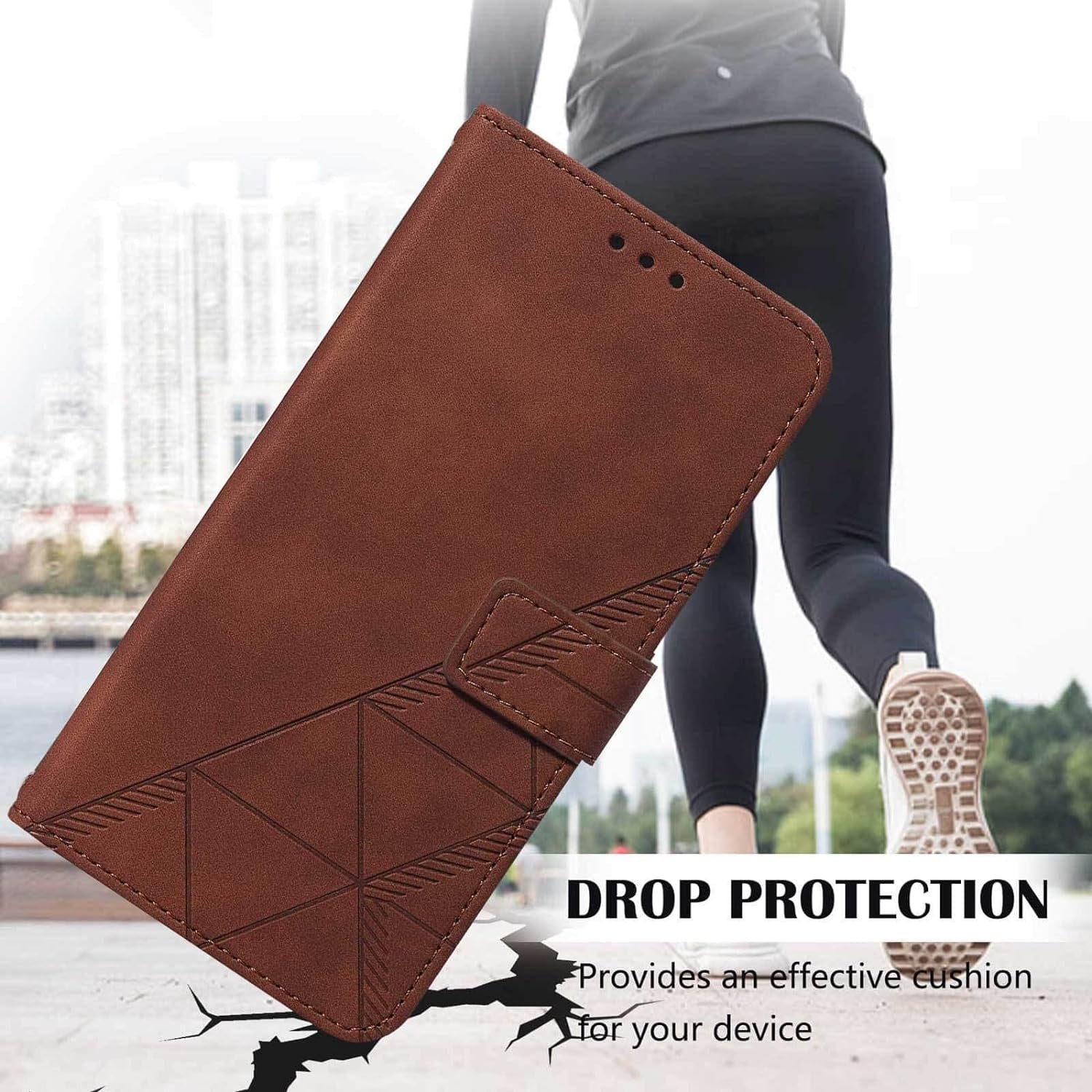 For Samsung A53 5G Case Wallet,[Kickstand][Wrist Strap][Card Holder Slots] A53 5G Phone Case,Tpu Interior Protective PU Leather Flip Cover (Brown)