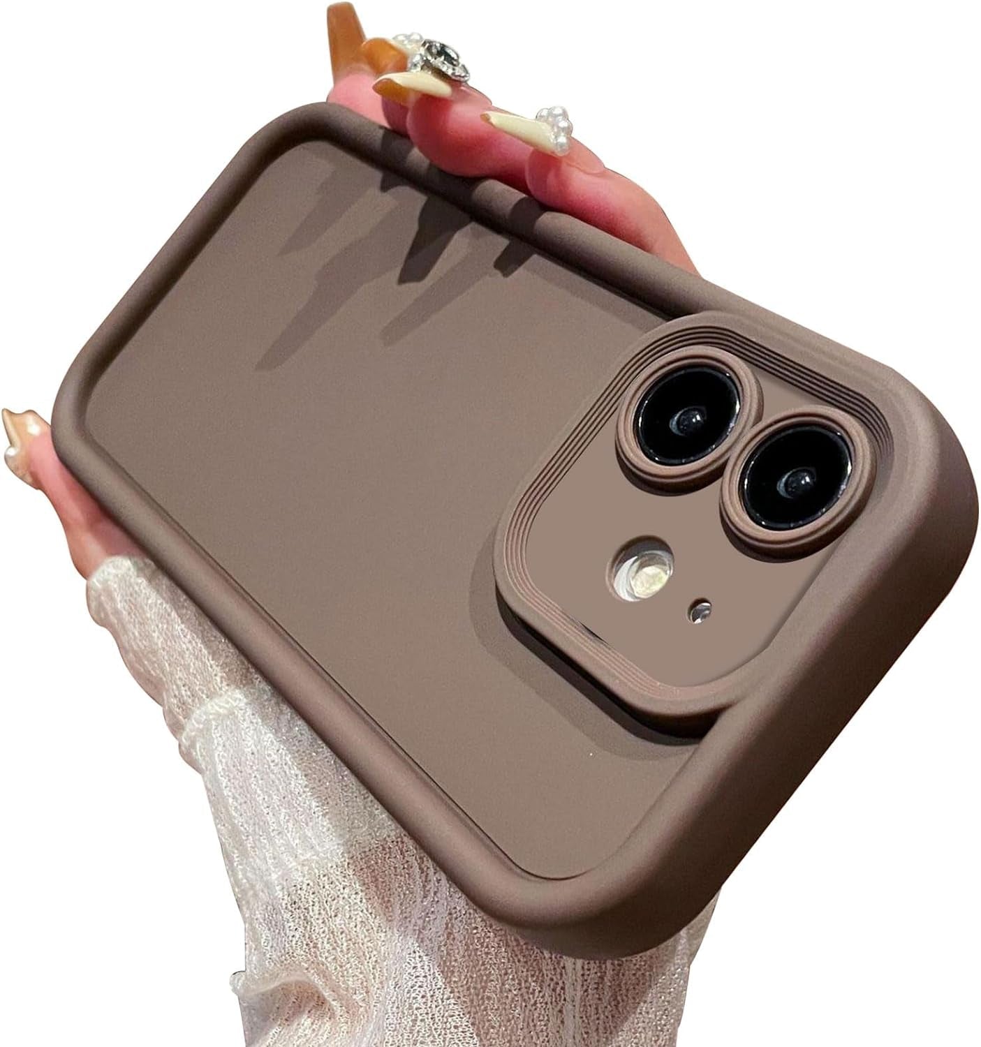 Aitipy Compatible with Iphone 13 Pro Max Case, Slim Soft Gel Rubber TPU Material, Full Camera Protection, Shockproof Protective Phone Case for Women Girls Boys (Red Wine)  Aitipy Brown Iphone 11 