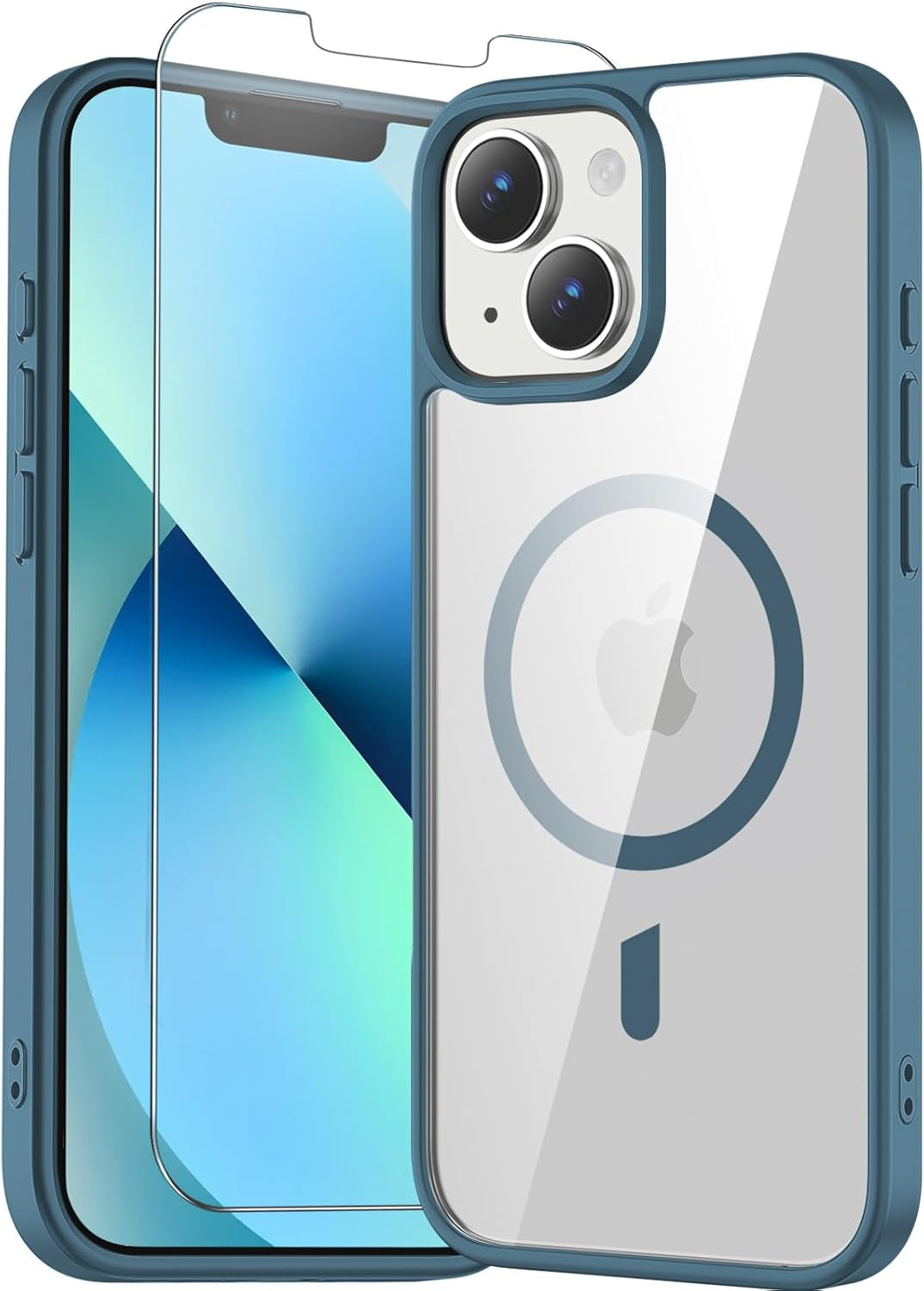 Temdan for Iphone 17 Pro Max Case Clear with Screen Protector, Compatible with Magsafe, Anti-Yellowing, Military-Grade Protection, Shockproof Slim Magnetic Phone Case Cover, Transparent