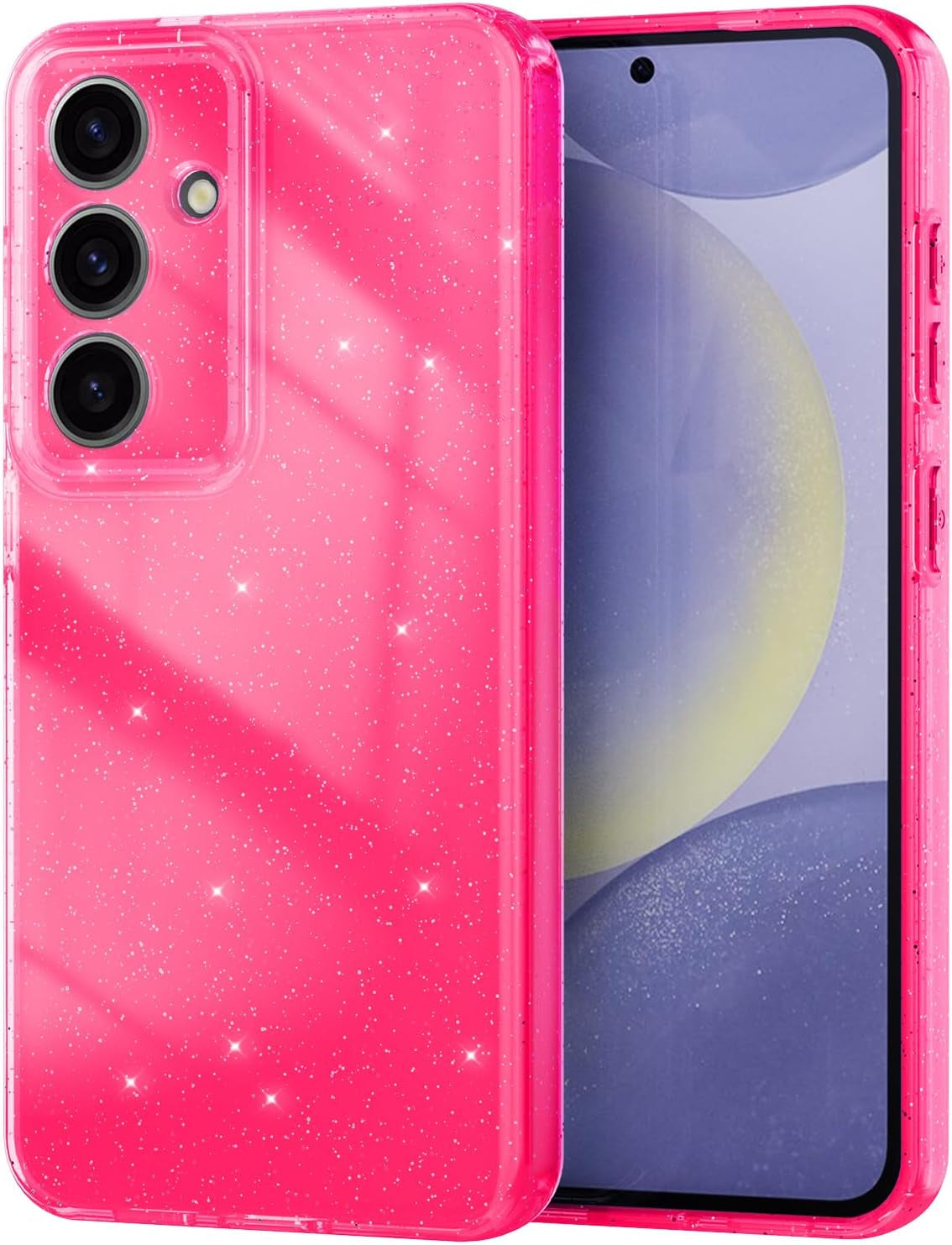 Aicase for Samsung Galaxy S24 Case Glitter, Sparkly Bling Girls Women Girly Sparkle Cute Protective Phone Case for Samsung S24, Purple