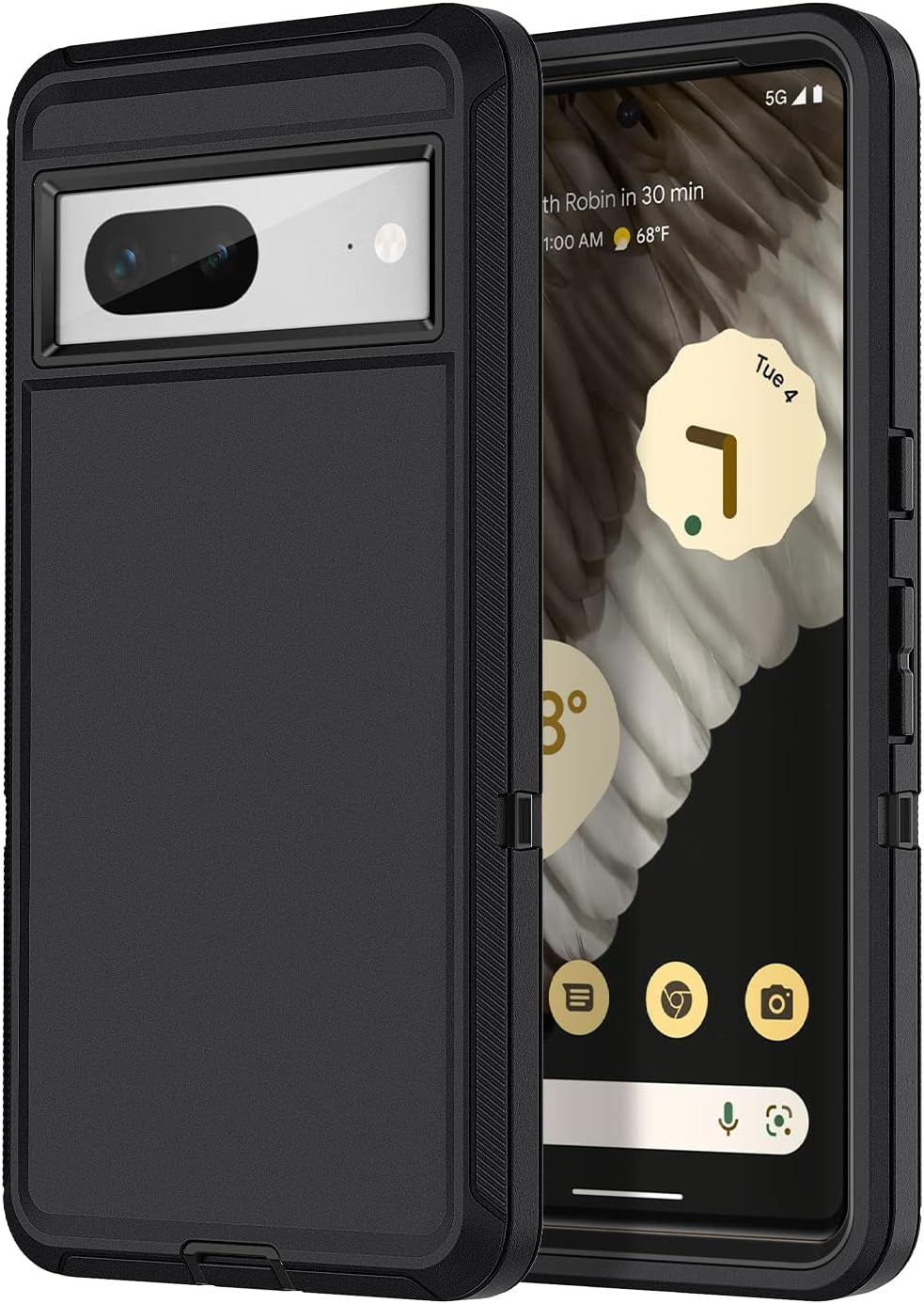 Hucasok for Google Pixel 8 Case Shockproof Rugged Full Body Protection Scratch Resistant Heavy Duty Dust/Drop Proof 3-Layer Durable Cover Case for Google Pixel 8 6.2 Inch,Navy Blue  Hucasok Black Google Pixel 7 