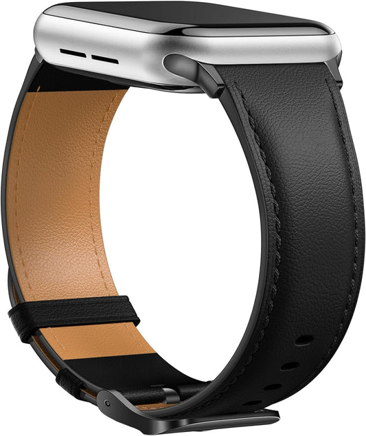 GEAK Leather Band Compatible with Apple Watch Bands 40Mm 41Mm 38Mm 42Mm 44Mm 45Mm 49Mm for Women Men, Top Grain Genuine Leather Strap Wristband for Iwatch Series 9 8 7 6 5 4 3 2 1 SE Ultra 2 Ultra