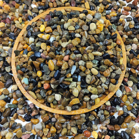 20Lbs Natural Fish Tank Gravel,1/4 Inch Pea Gravel. Mixed Color River Rocks for Aquarium, Succulent, Vase, Cactus Bonsai, Plant Soil Cover and Outdoor Landscaping Rocks