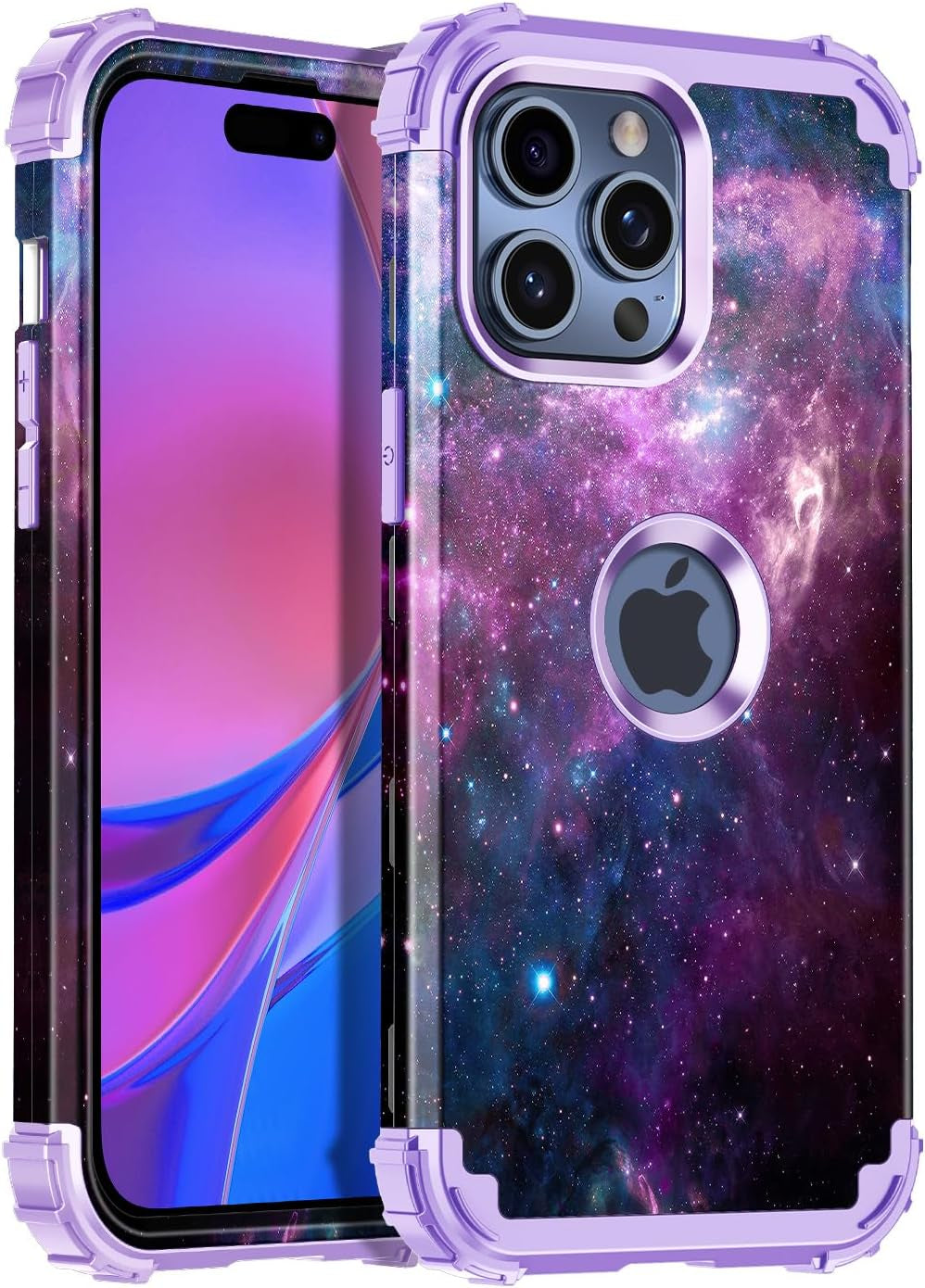 Casetego for Iphone 15 Pro Max Case,Two Layer Heavy Duty Sturdy Shockproof Full Body Rugged Hard Pc+Soft TPU Bumper Protective Girls Cover Case for Apple Iphone 15 Pro Max 6.7 Inch,Black  Casetego   