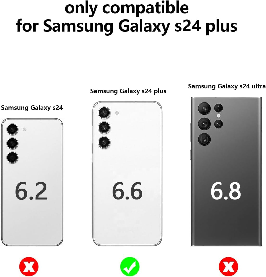 For Samsung Galaxy S22 plus Case Magnetic, Compatible with Magsafe, Clear Glitter Bling Sparkly Case for Women Anti-Yellowing Protective Hard Back Cover for Galaxy S22 plus 6.6" (Clear)