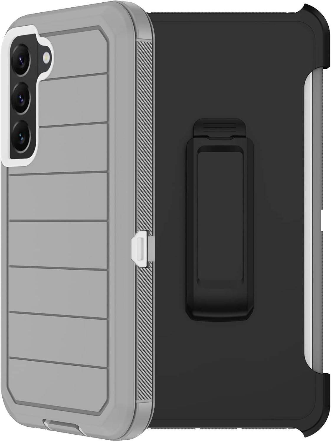 For Samsung Galaxy S22 Case with Belt Clip Holster, 2X Screen Protector, [Military Grade Protection] Heavy Duty Full Body Shockproof Dust-Proof Rugged Protective Cover for Samsung S22 5G (Red)