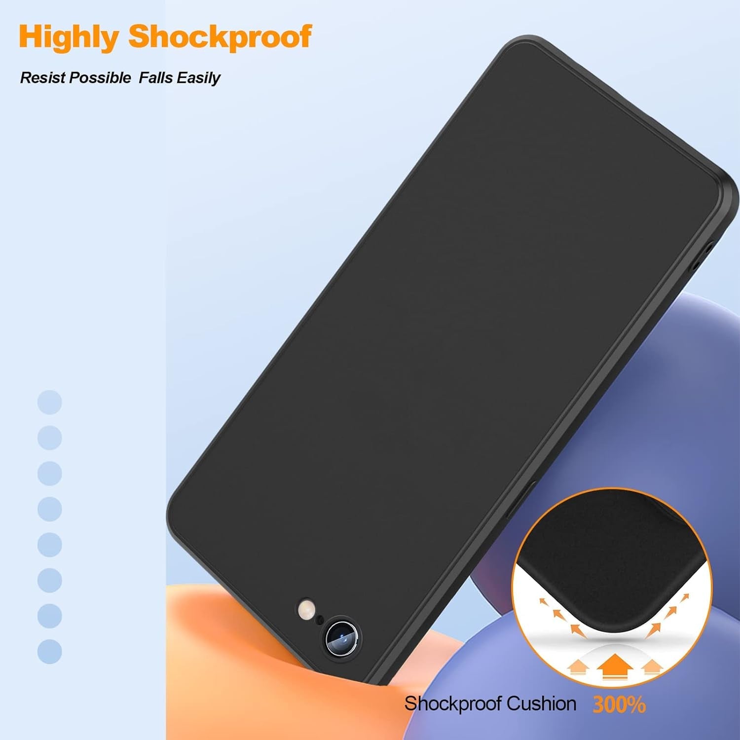 For Samsung Galaxy A53 Case,Liquid Silicone Gel Rubber Phone Case,Non-Yellowing Phone Bumper Cover,Multi-Color Silicone Phone Case,Non-Slip Full Body Ultra Slim Protective Cover(Black) 1.91