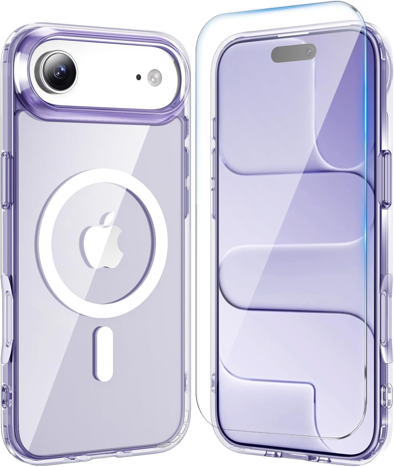 Temdan for Iphone 17 Pro Max Case Clear with Screen Protector, Compatible with Magsafe, Anti-Yellowing, Military-Grade Protection, Shockproof Slim Magnetic Phone Case Cover, Transparent