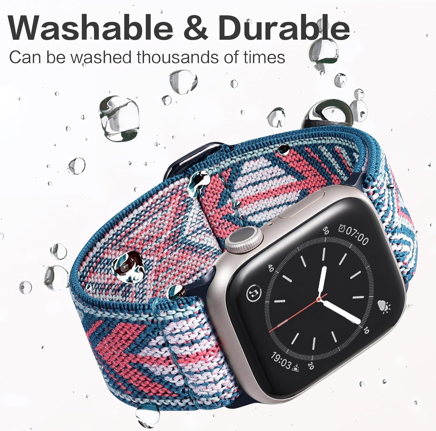 Daqin 10 Pack Stretchy Solo Loop Compatible with Apple Watch Band 38Mm 40Mm 41Mm 42Mm 44Mm 45Mm 49Mm Women Men, Soft Nylon Adjustable Elastic Braided Straps for Iwatch SE Series 9/8/7/6/5/4/3/2/1/Ultra/Ultra 2