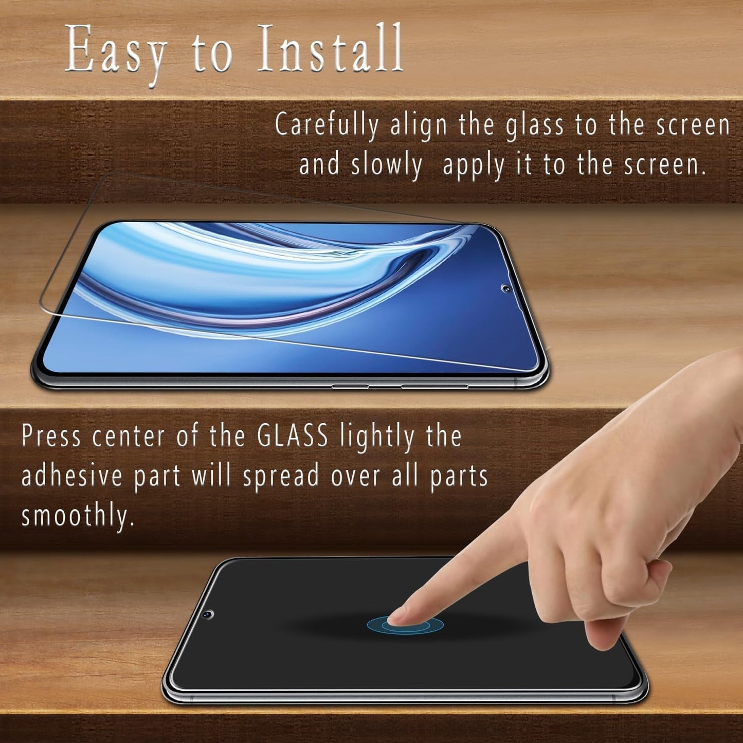 (2 Pack) Designed for Samsung Galaxy S23 FE Tempered Glass Screen Protector, 9H Hardness, anti Scratch, Bubble Free, Case Friendly