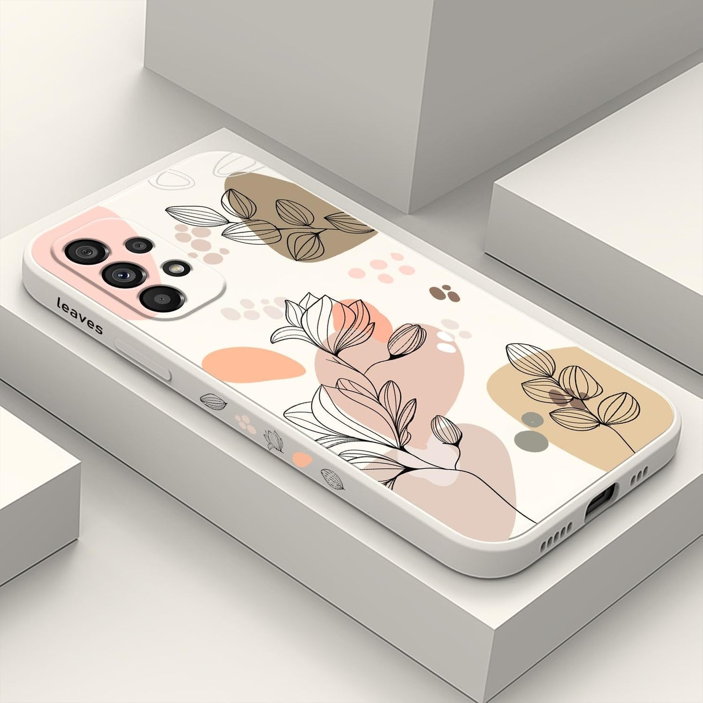 For Samsung Galaxy A53 5G Case Side Creative Design Soft Silicone Drop Protective Flower Case for Samsung A53 5G-Astronaut White