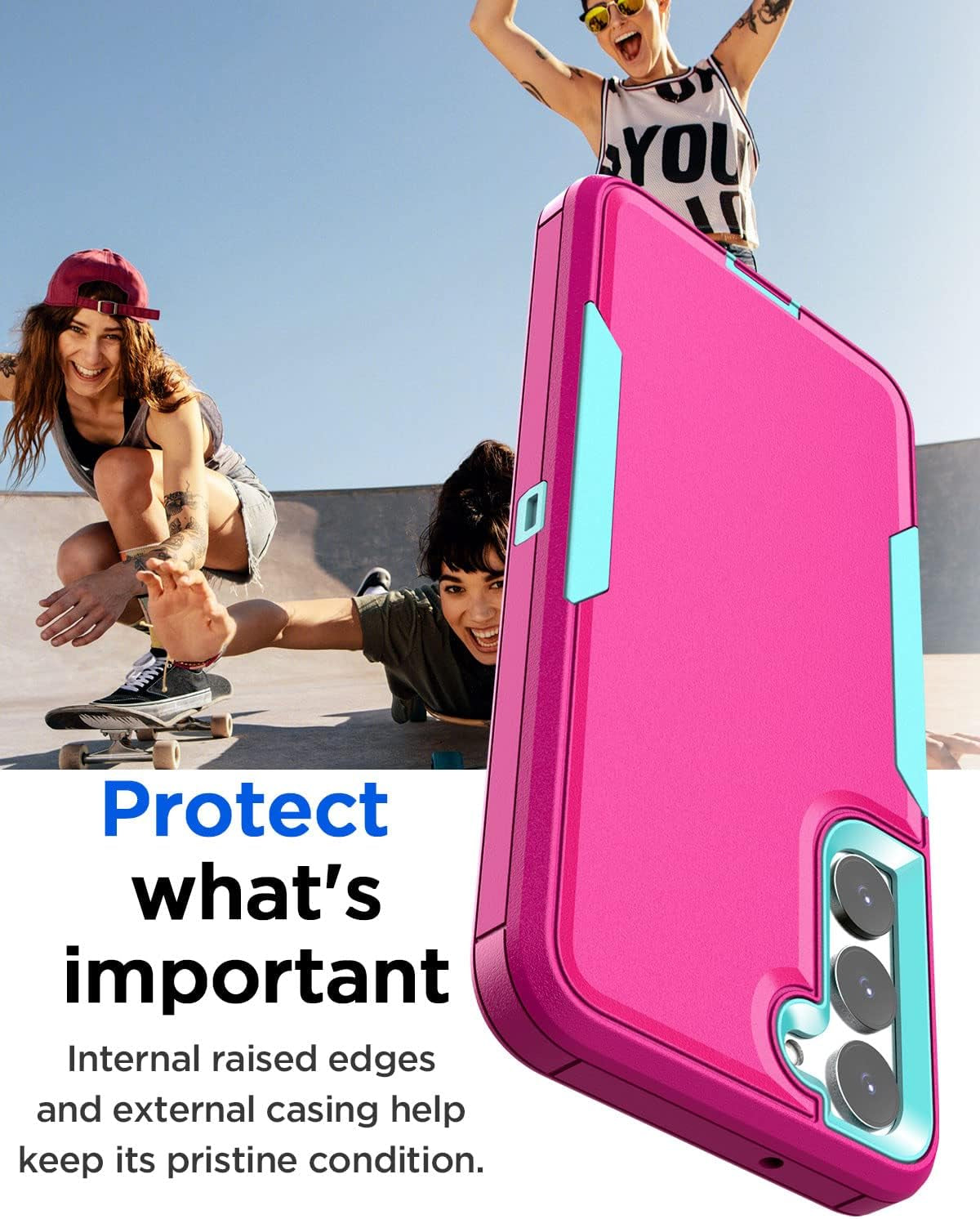 Aicase Case for Samsung Galaxy S22 Plus,Support Magnetic Car Mount Heavy Duty 2-Layer Pocket-Friendly Durable Military Grade Protection Shockproof/Drop Proof Protective Cover for S22 Plus_3