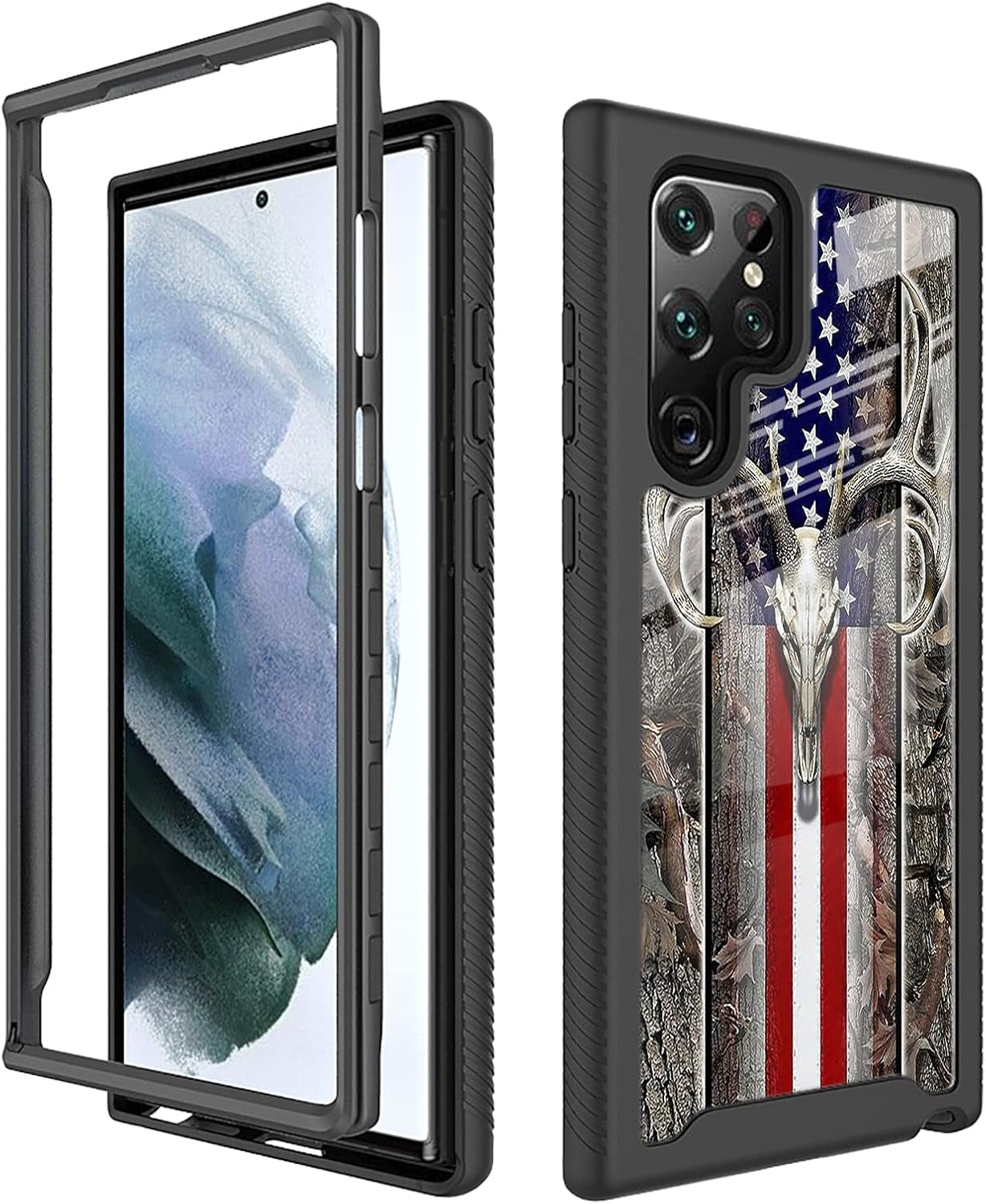 Compatible with Samsung Galaxy S22 Ultra Case Cartoon Cats for Boys Girls Full-Body Dual Layer Rugged Shockproof Bumper Heavy-Duty Protective Cover