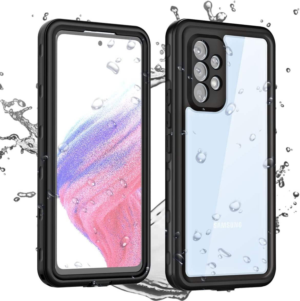 Aicase for Galaxy A53 5G Case, Heavy Duty Drop Protection Full Body Rugged Shockproof/Dust Proof Military Protective Tough Durable Phone Cover for Samsung Galaxy A53 5G (Black/Belt Clip)