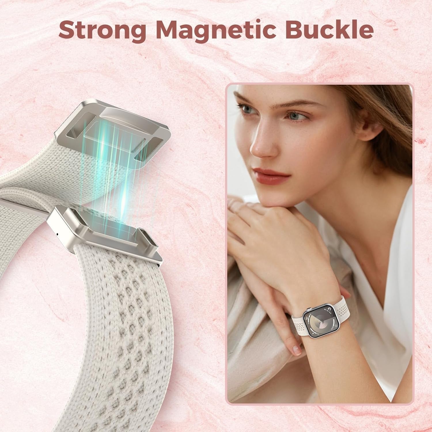 Delidigi Bands Compatible for Apple Watch Band Women 38Mm 40Mm 41Mm,2024 Newest Design Nylon Adjustable Solo Loop Strap for Iwatch Series 9 8 7 6 SE 5 4 3 2 1