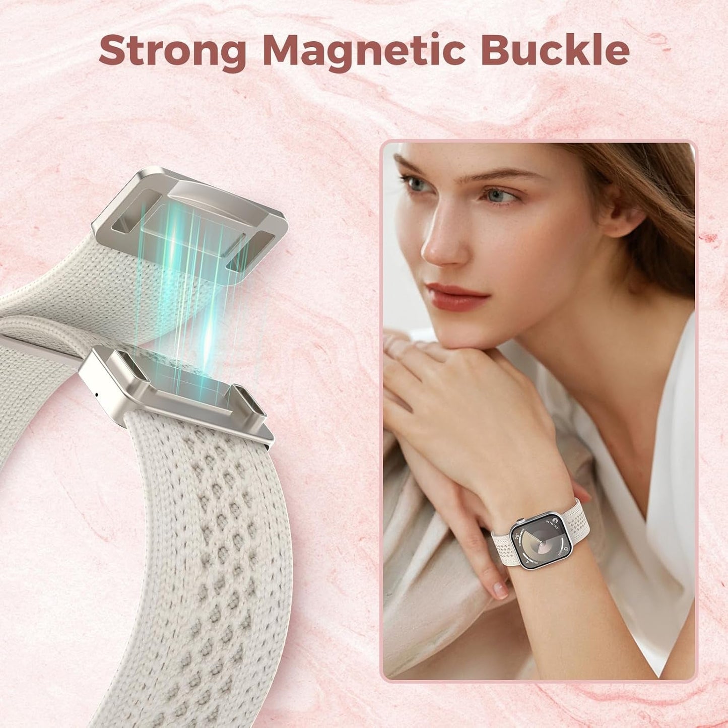 Delidigi Bands Compatible for Apple Watch Band Women 38Mm 40Mm 41Mm,2024 Newest Design Nylon Adjustable Solo Loop Strap for Iwatch Series 9 8 7 6 SE 5 4 3 2 1