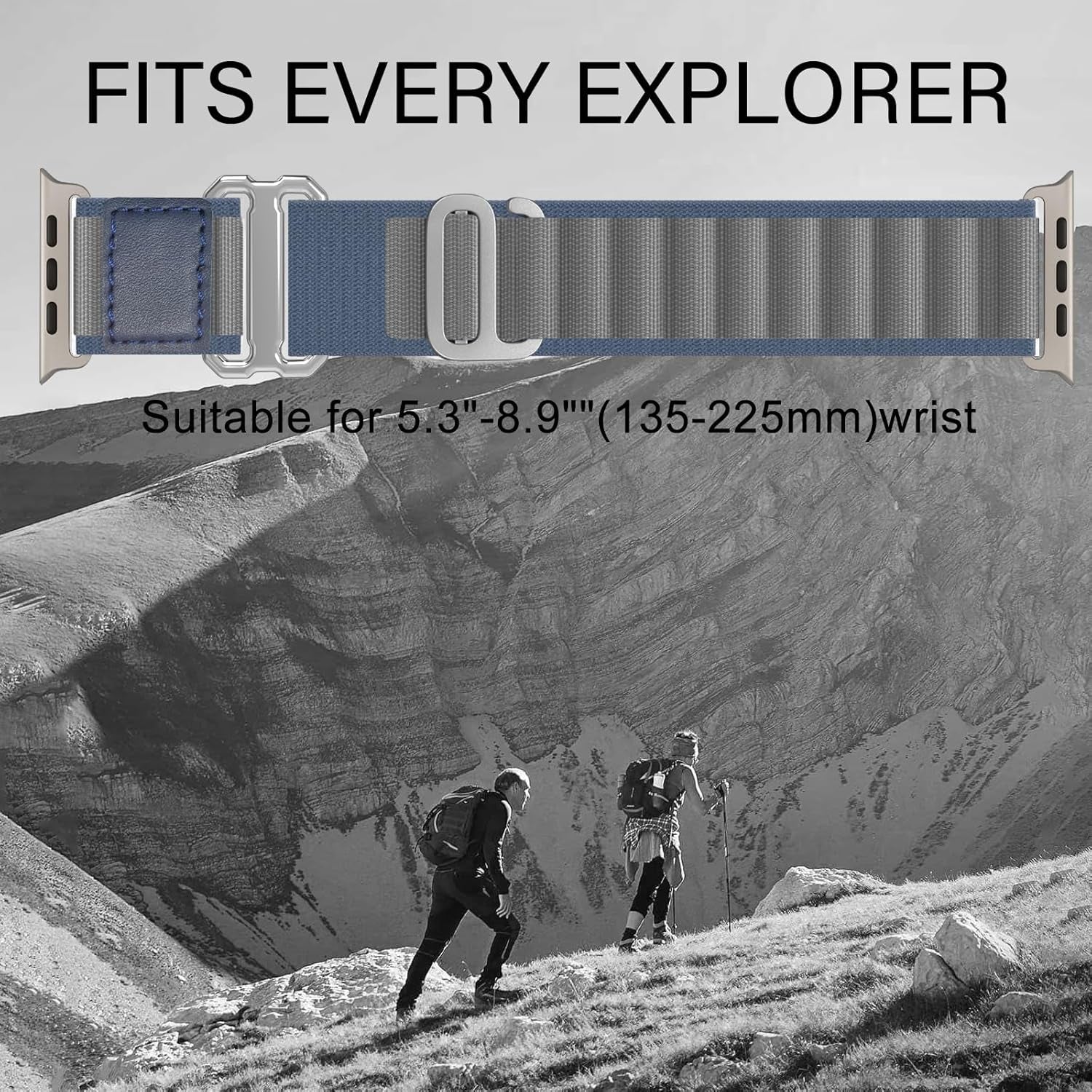 Alpine Loop Sport Band - Compatible with Apple Watch Ultra 2 / Ultra Band 49Mm 45Mm 44Mm 42Mm Men Women, Breathable Nylon Strap Adjustable with G-Hook Strap for Iwatch Ultra Series SE 9/8/7/6/5/4