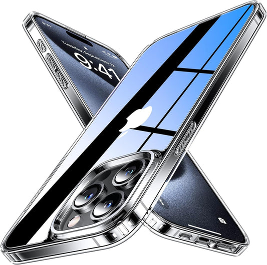 Humixx Ultra Clear for Iphone 15 Pro Case, [Non-Yellowing] [[14 FT Military Drop Protection] Slim Fit yet Protective Shockproof Bumper with Shock Absorber Phone Case Cover 6.1 Inch - Crystal Clear  Humixx   