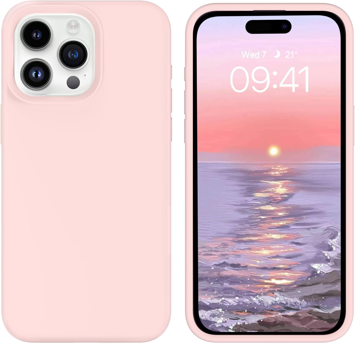 BENTOBEN for Iphone 15 Pro Case, Iphone 15 Pro Phone Case, Soft Silicone Gel Bumper Shockproof Phone Case, Anti-Scratch Protective Case Cover with Microfiber Lining for Iphone 15 Pro 6.1", Hot Pink  BENTOBEN   