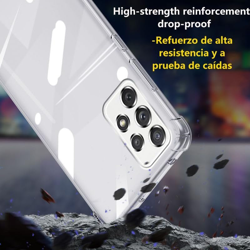 Case for Samsung Galaxy A53 5G Clear TPU Four Corners Protective Cover Transparent Soft