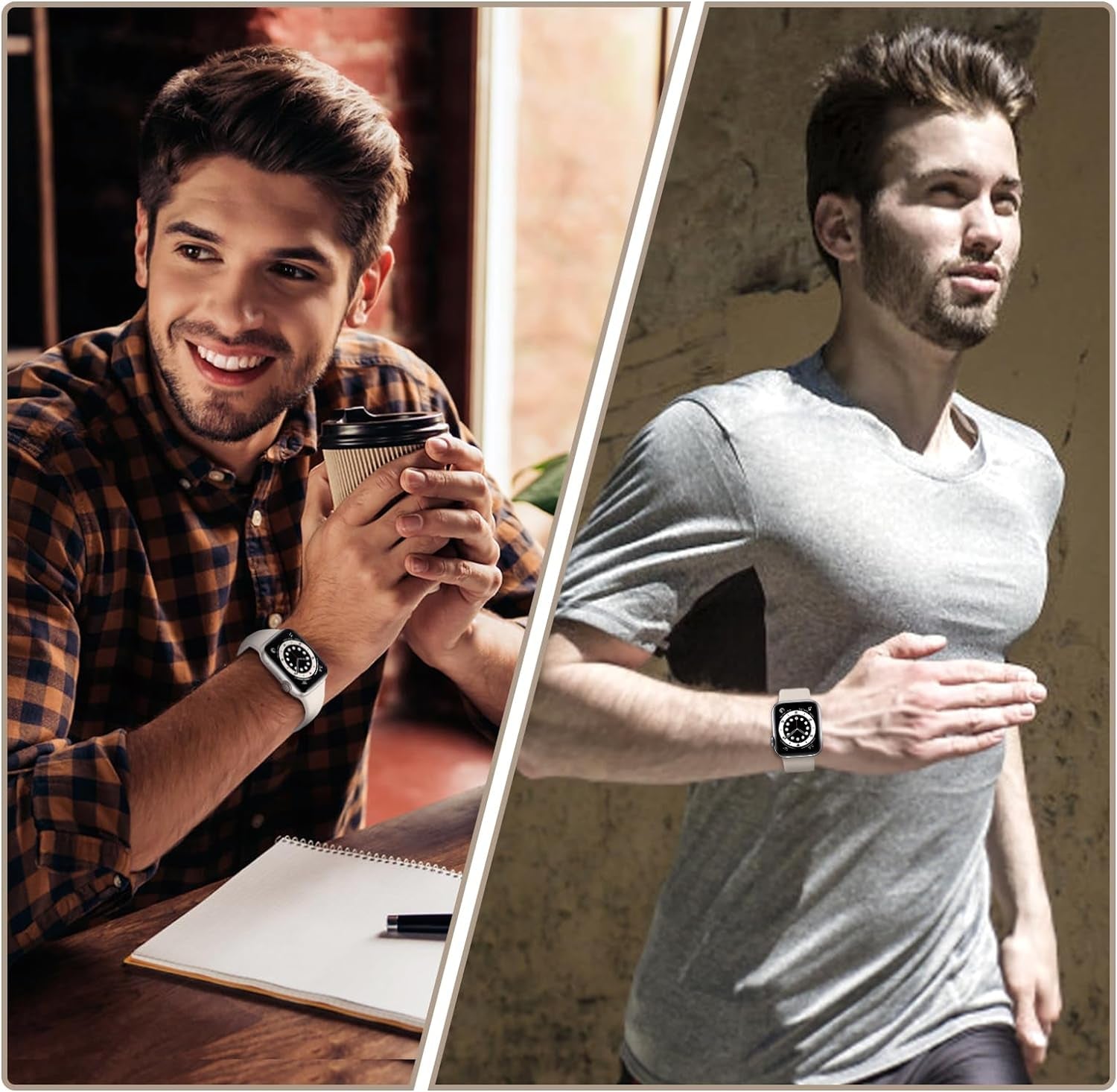 5 Pack Classic Bands Compatible with Apple Watch Band 38Mm 40Mm 41Mm 42Mm 44Mm 45Mm 49Mm,Soft Silicone Sport Bands for Iwatch Apple Watch Series 9 Ultra 8 7 6 5 4 3 2 1 SE