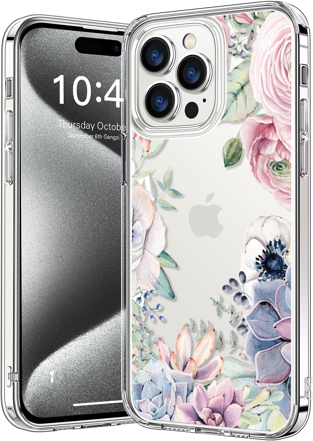 Bicol Compatible with Iphone 15 Pro Case,Crystal Clear Cover with Fashionable Designs for Girls Women,Slim Fit Shockproof Protective Acrylic Phone Case 6.1 Inch,Beautiful Elephant  bicol   