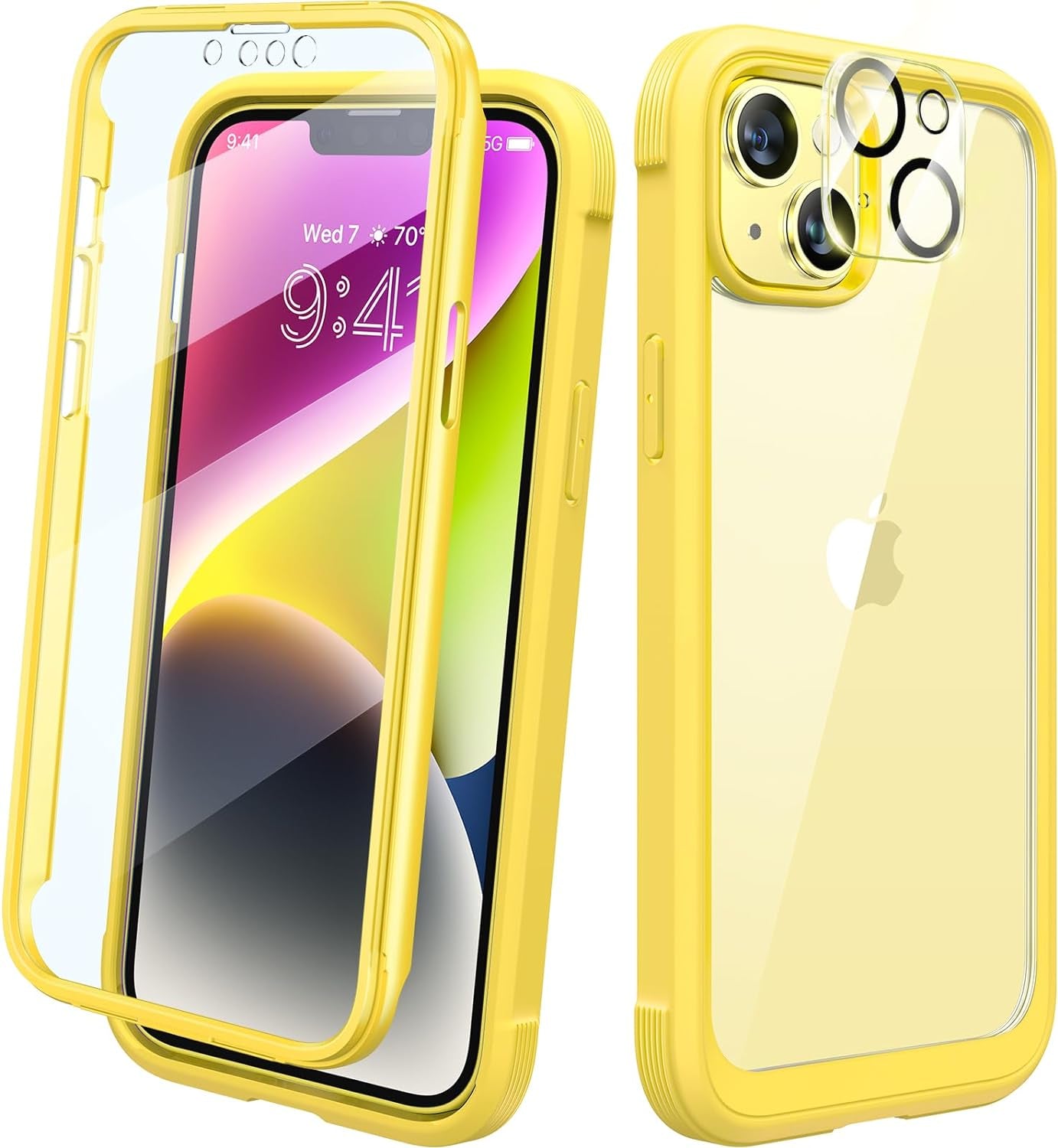 Diaclara Magnetic Designed for Iphone 17 Pro Max Case Full Body Bumper,[Compatible with Magsafe] Military Drop Proof Cover with Built-In Touch Sensitive Anti-Scratch Screen Protector,Orange